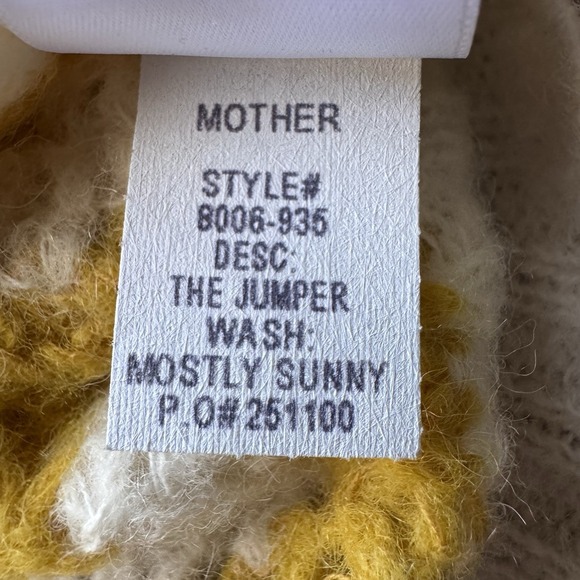 MOTHER "The Jumper" Sweater Small‎ Mostly Sunny Striped Alpaca Blend Cozy Soft - Picture 13 of 16